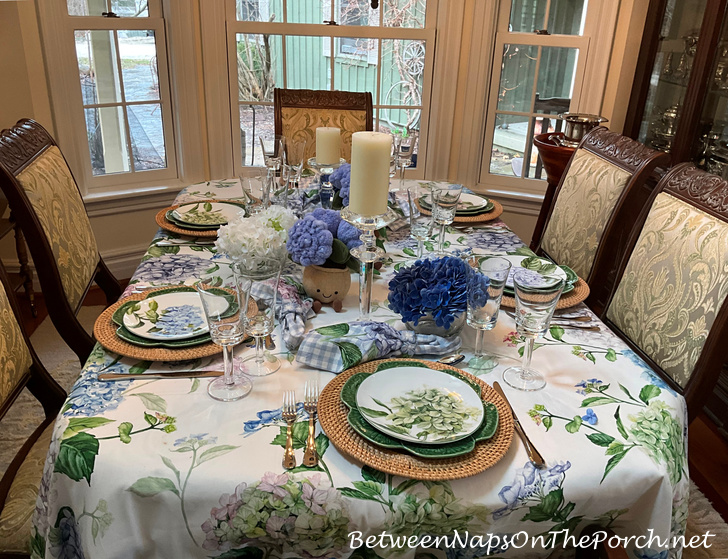 Spring Table, Hydrangea Floral Table