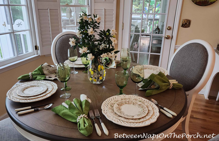 Spring Table Setting with Syracuse Orchard China