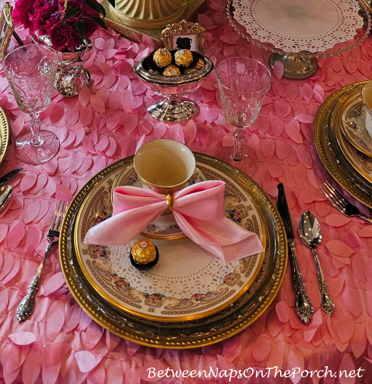 Bridgerton, Lady Whistledown Themed Table Setting in Pink