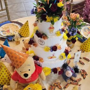 Whimsical Winnie the Pooh Table Setting, in honor of the Centennial Publication of the Book by A.A. Milne