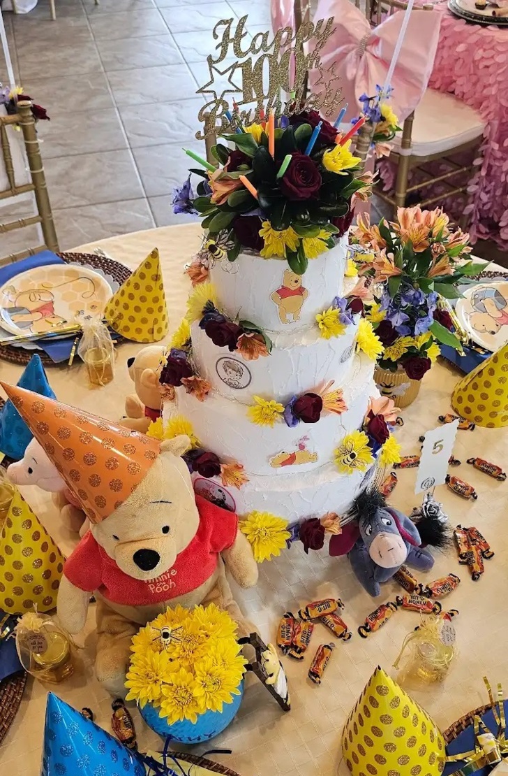 Whimsical Winnie the Pooh Table Setting, in honor of the Centennial Publication of the Book by A.A. Milne
