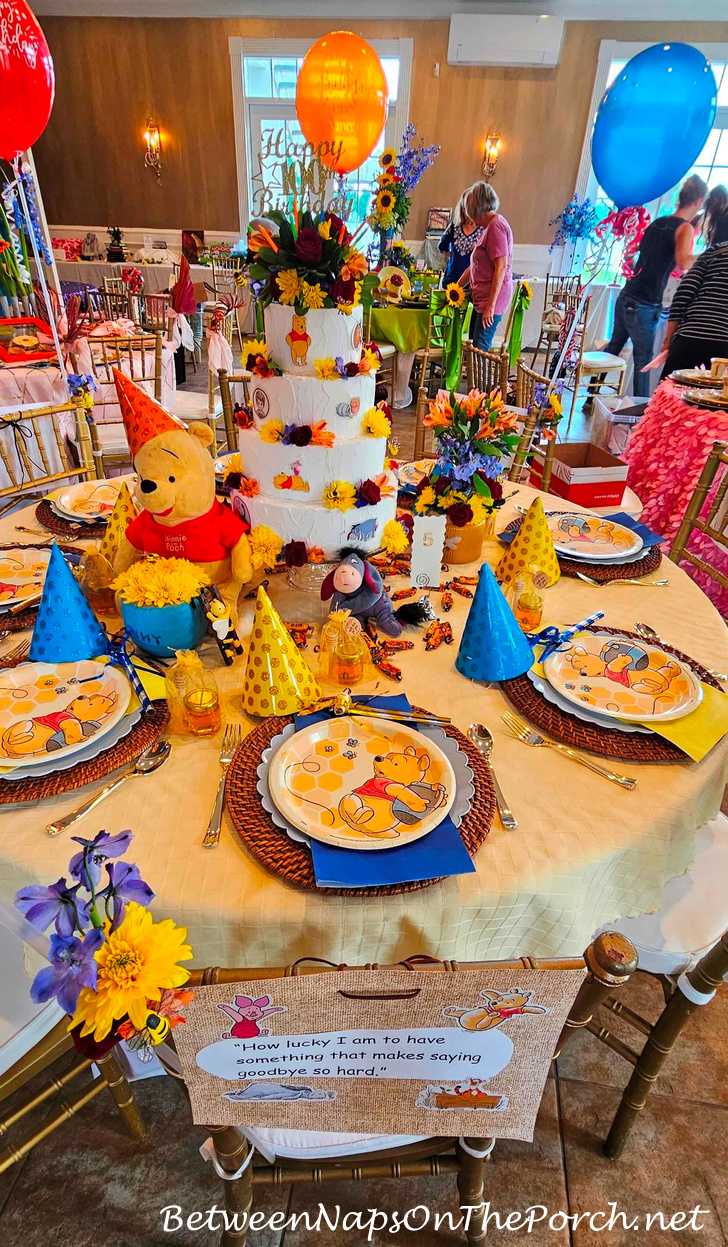 Winnie the Pooh Table Setting, in honor of the Centennial Publication of the Book by Milne