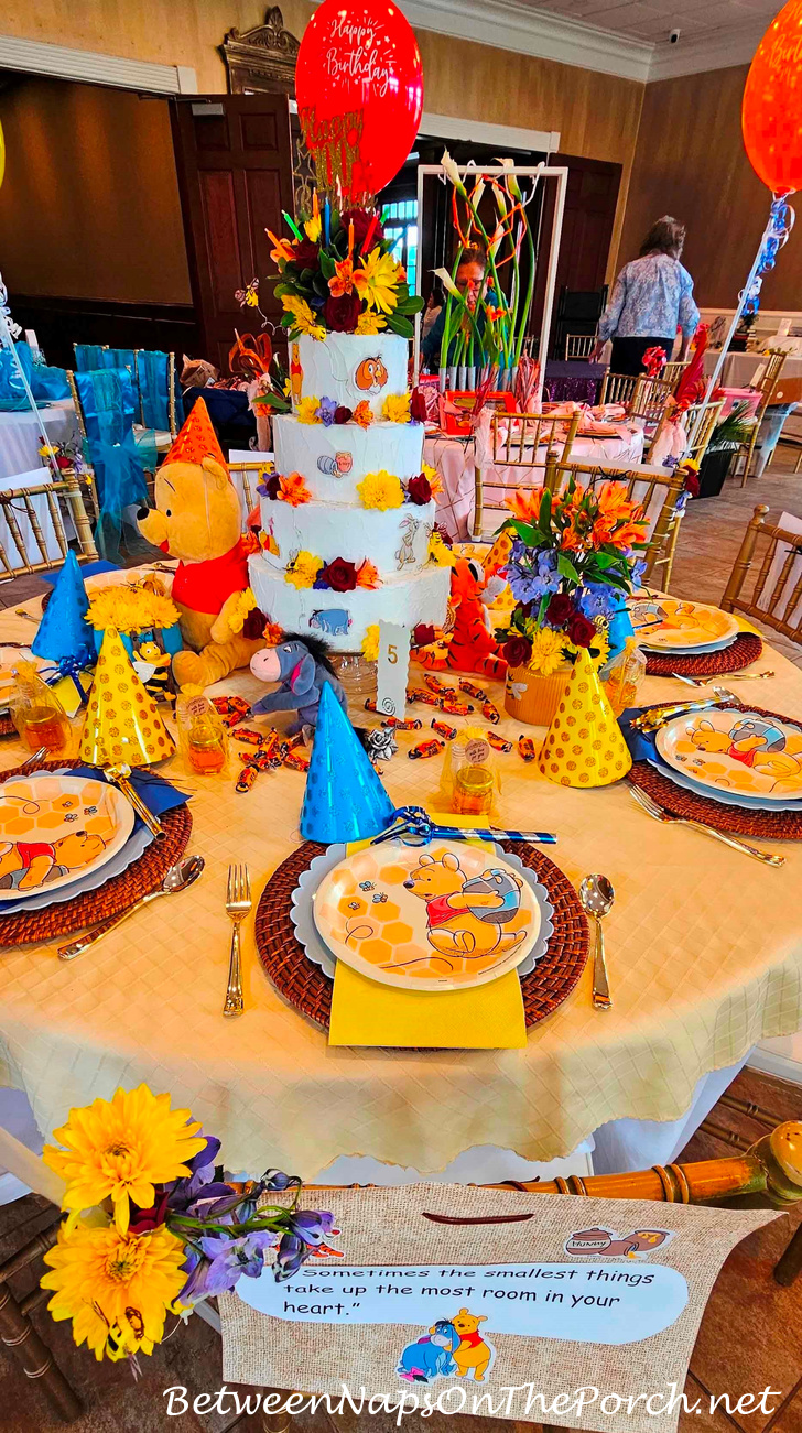 Winnie the Pooh Table Setting, in honor of the Centennial Publication of the first Winnie the Pooh Book