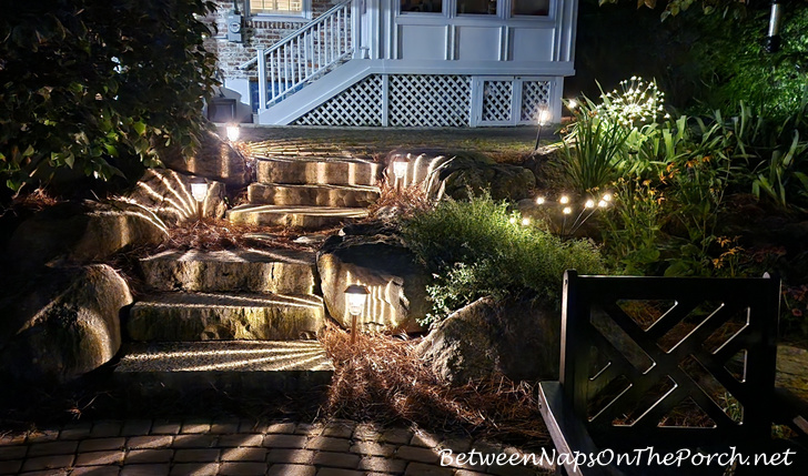 Solar Lights for Backyard Rock Steps
