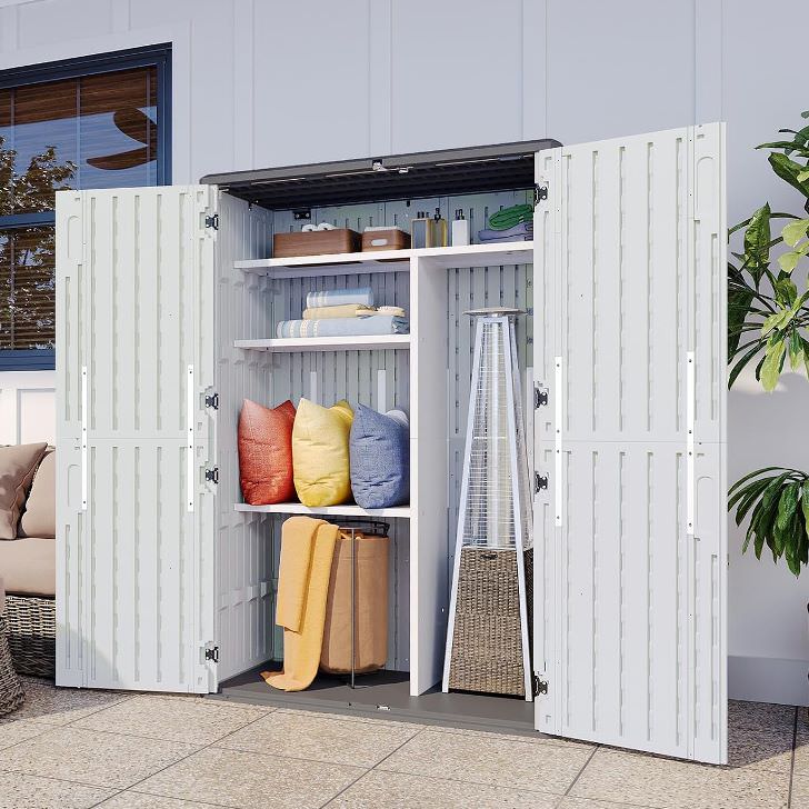 Storage Cabinet for Cushions and Garden Tools