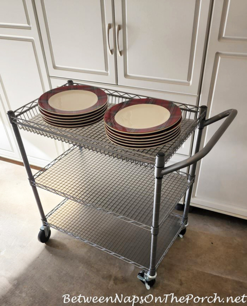 Rolling 3-Tier Cart with Handle