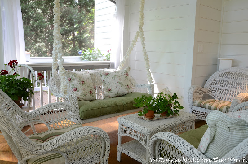 Seating Group with Swing on the Porch