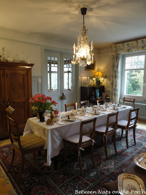 Elegant table setting with Spode Chinese Rose