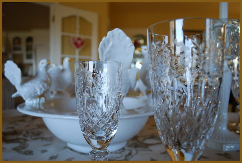 Romantic Valentine's Day Table Setting Tablescape with Galia Crystal by Rogaska