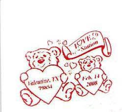 Special Postmark for Valentines from Valentine, Texas for Valentine's Day 