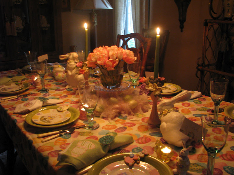 Easter Table Setting Tablescape