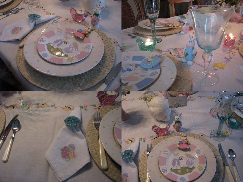 Easter Table Setting Tablescape