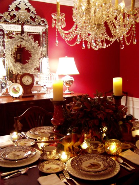 Thanksgiving Table Setting with Spode Woodland