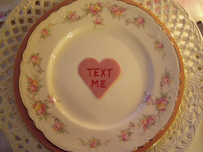 Valentine's Day Table Setting with Edible Love Notes