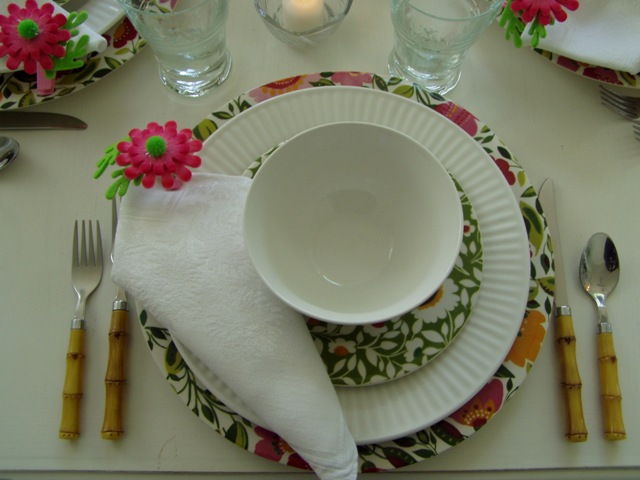Spring Easter Table Setting Tablescape