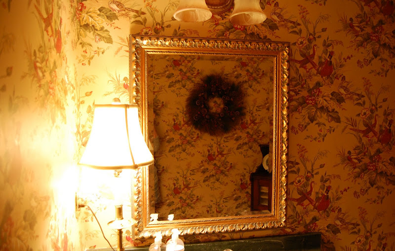 Lamplight in Powder Room