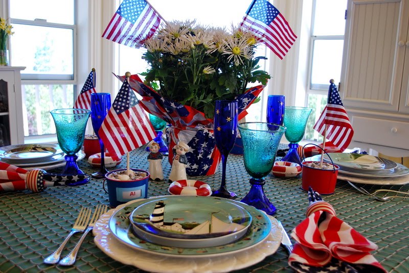 Two 4th of July Table Settings